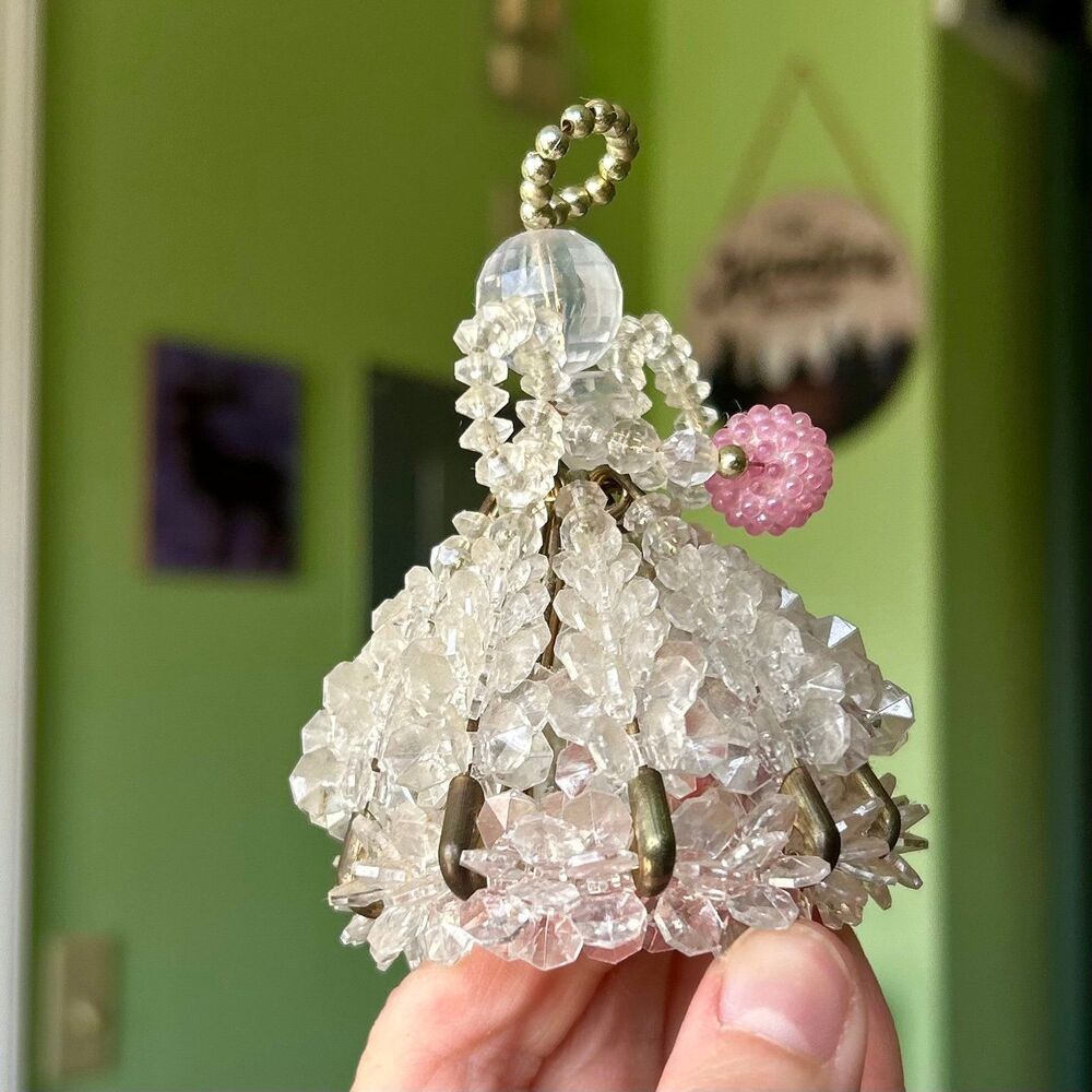 VTG Sparkly Glass Dainty Faith Based Angel Accent Decor Figurine - Picture 3 of 9